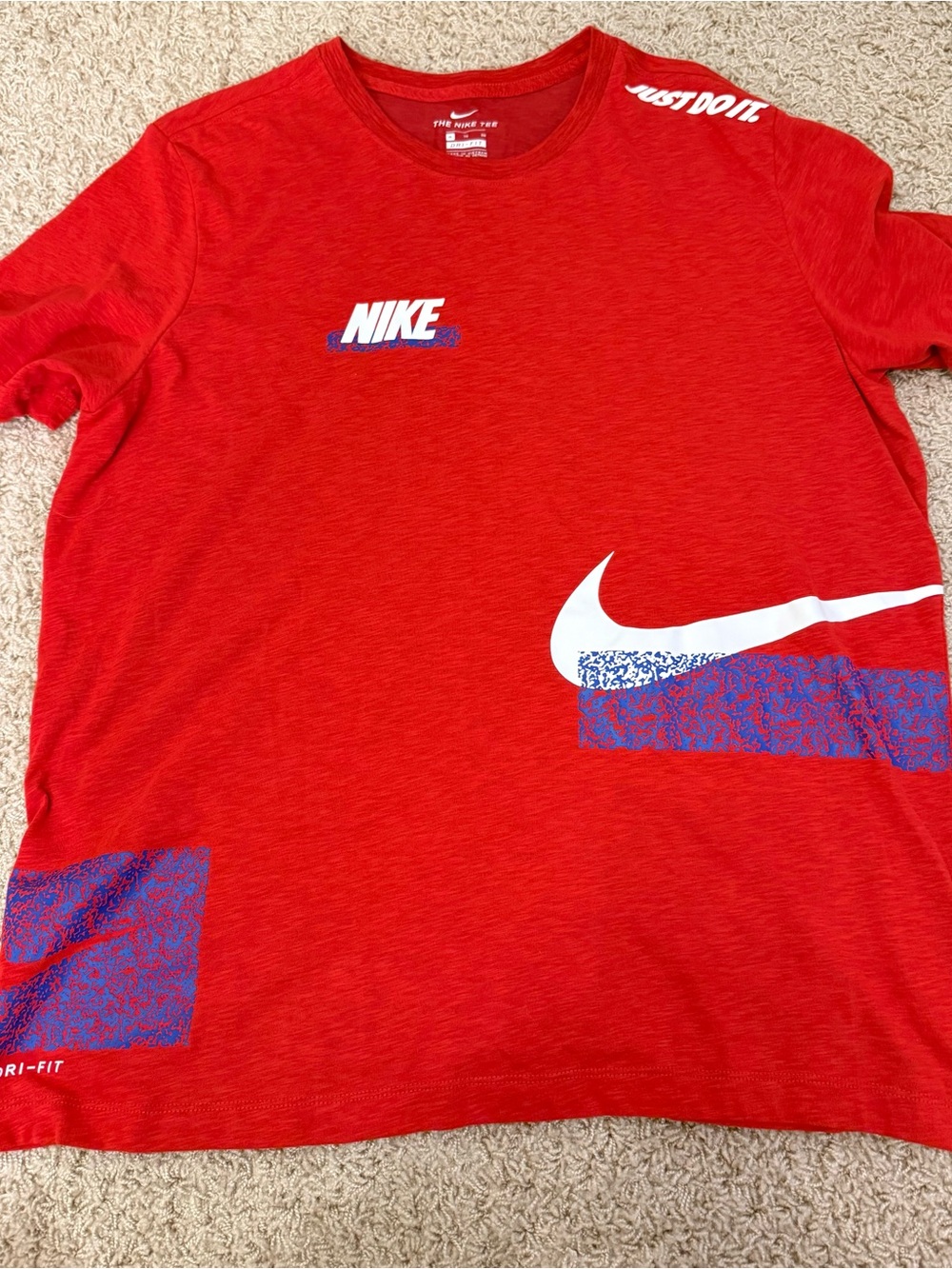 Nike Red Dri-FIT Crew Neck Tee